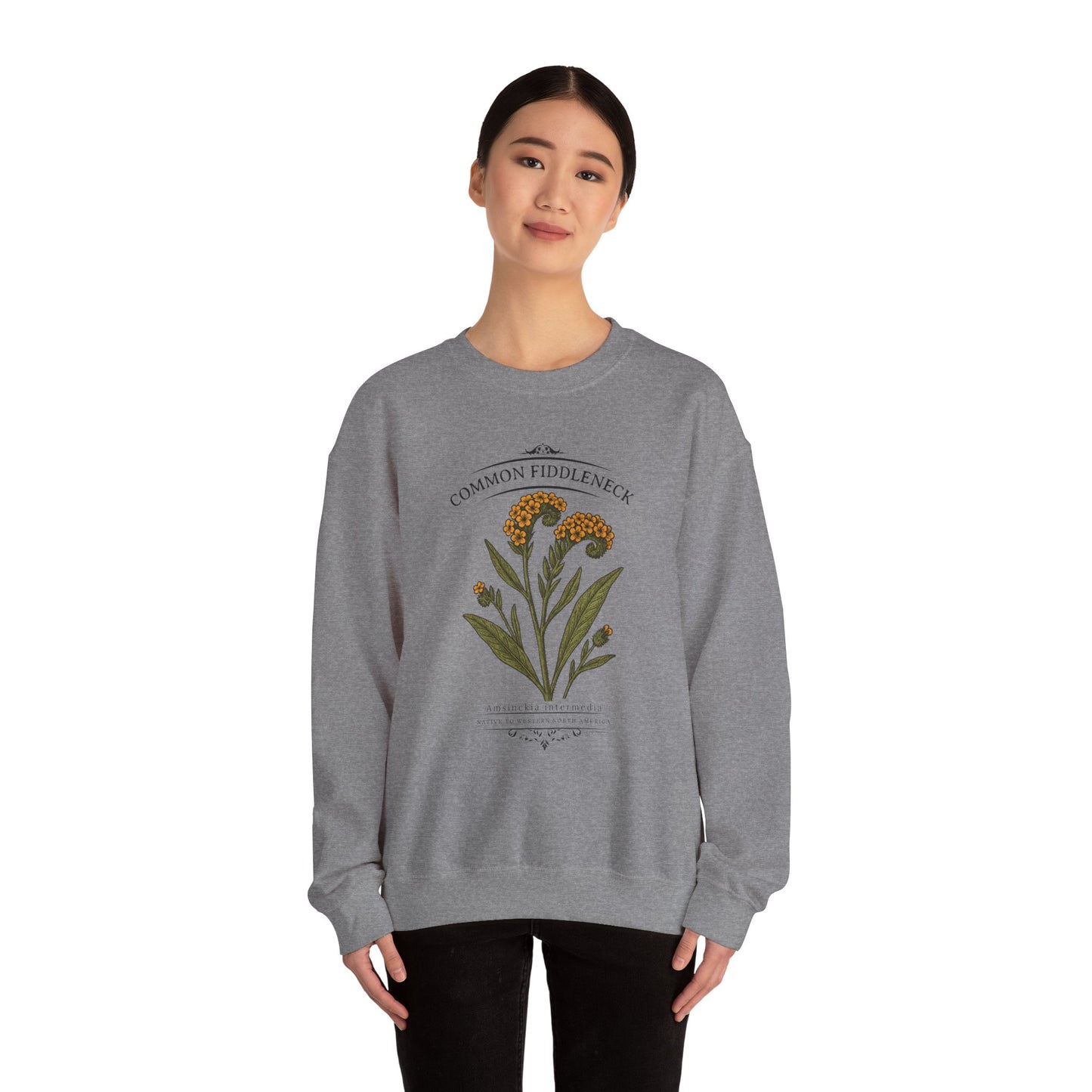 Common Fiddleneck (Amsinckia intermedia) - Crewneck Sweatshirt