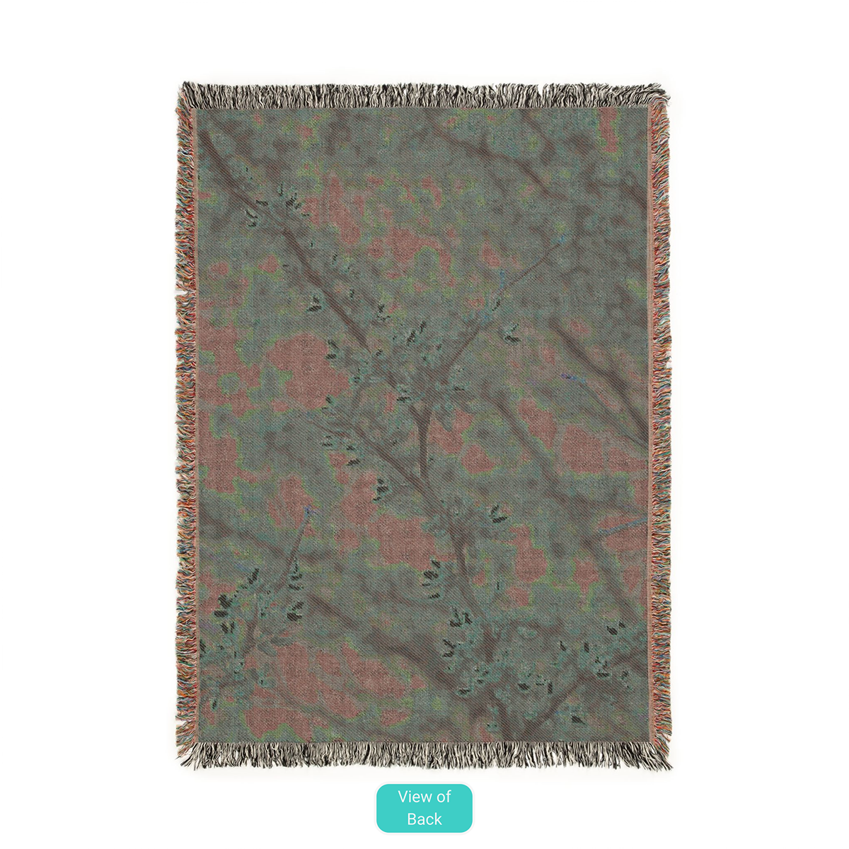 Eastern Redbud (Cercis canadensis) - Woven Cotton Blanket