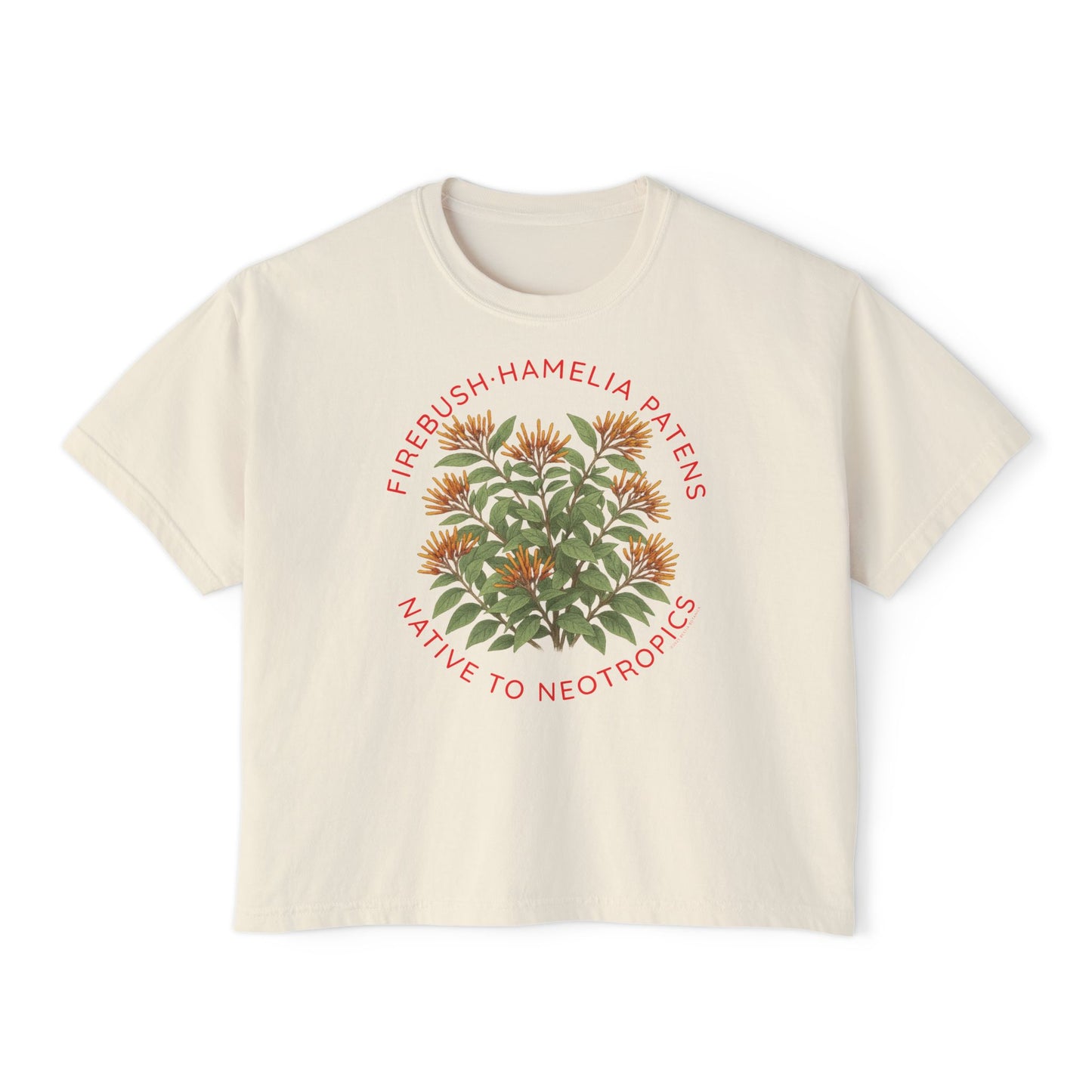 Firebush (Hamelia patens) - Cropped Boxy T-Shirt
