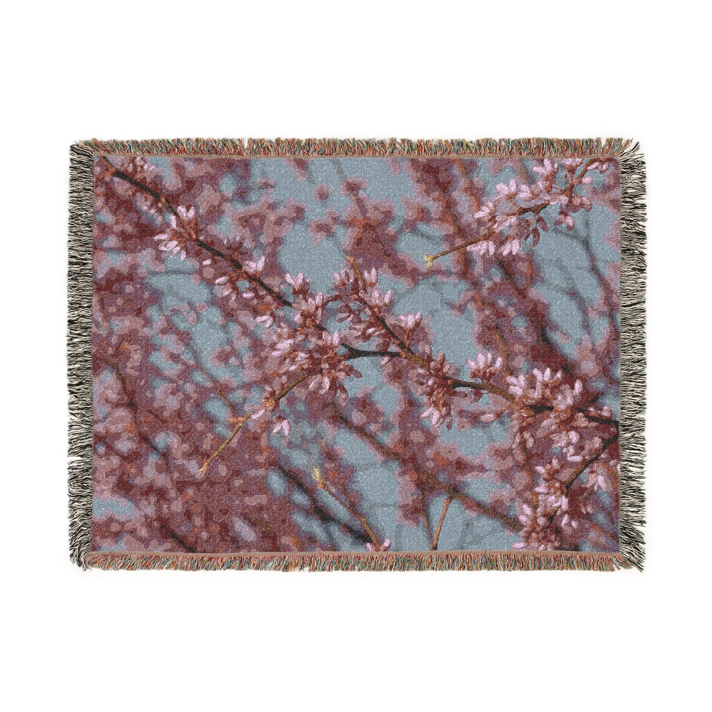 Eastern Redbud (Cercis canadensis) - Woven Cotton Blanket