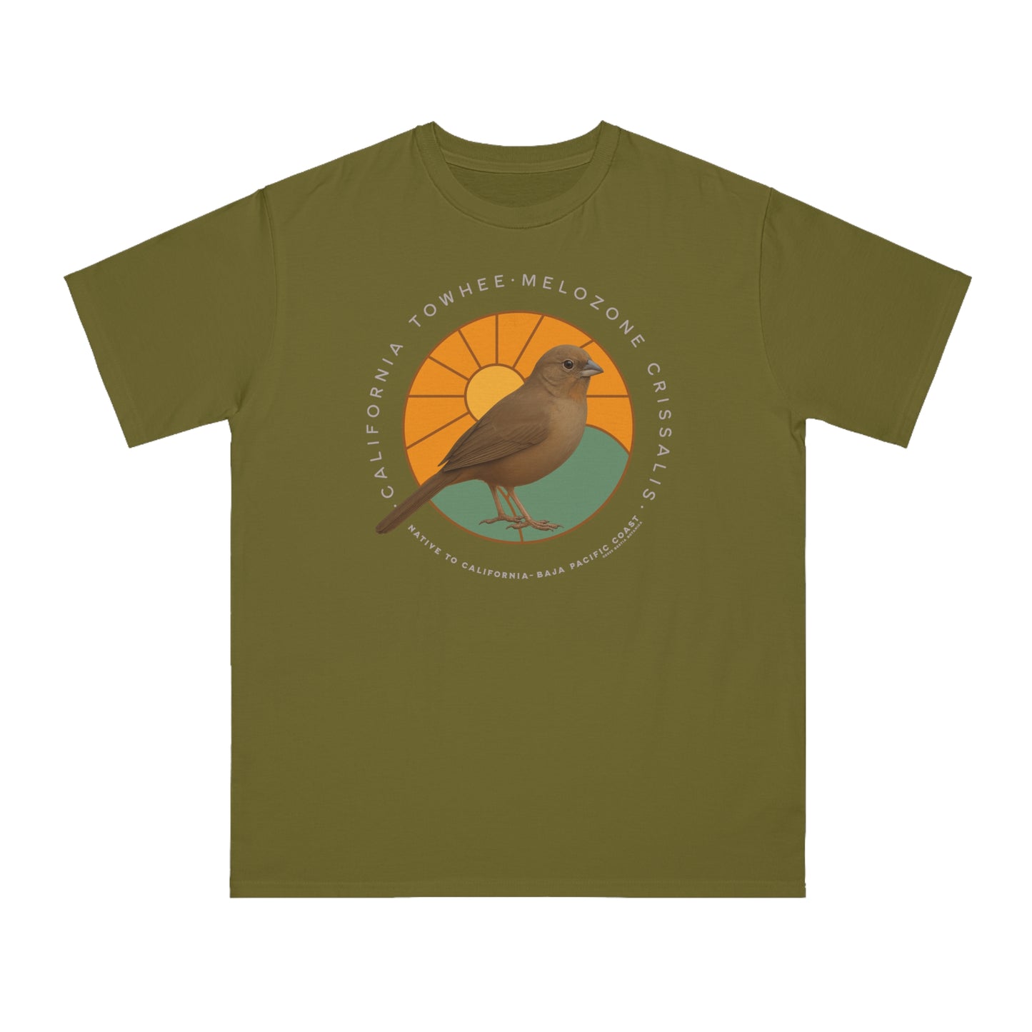 California Towhee (Melozone crissalis) - Organic Cotton T-Shirt
