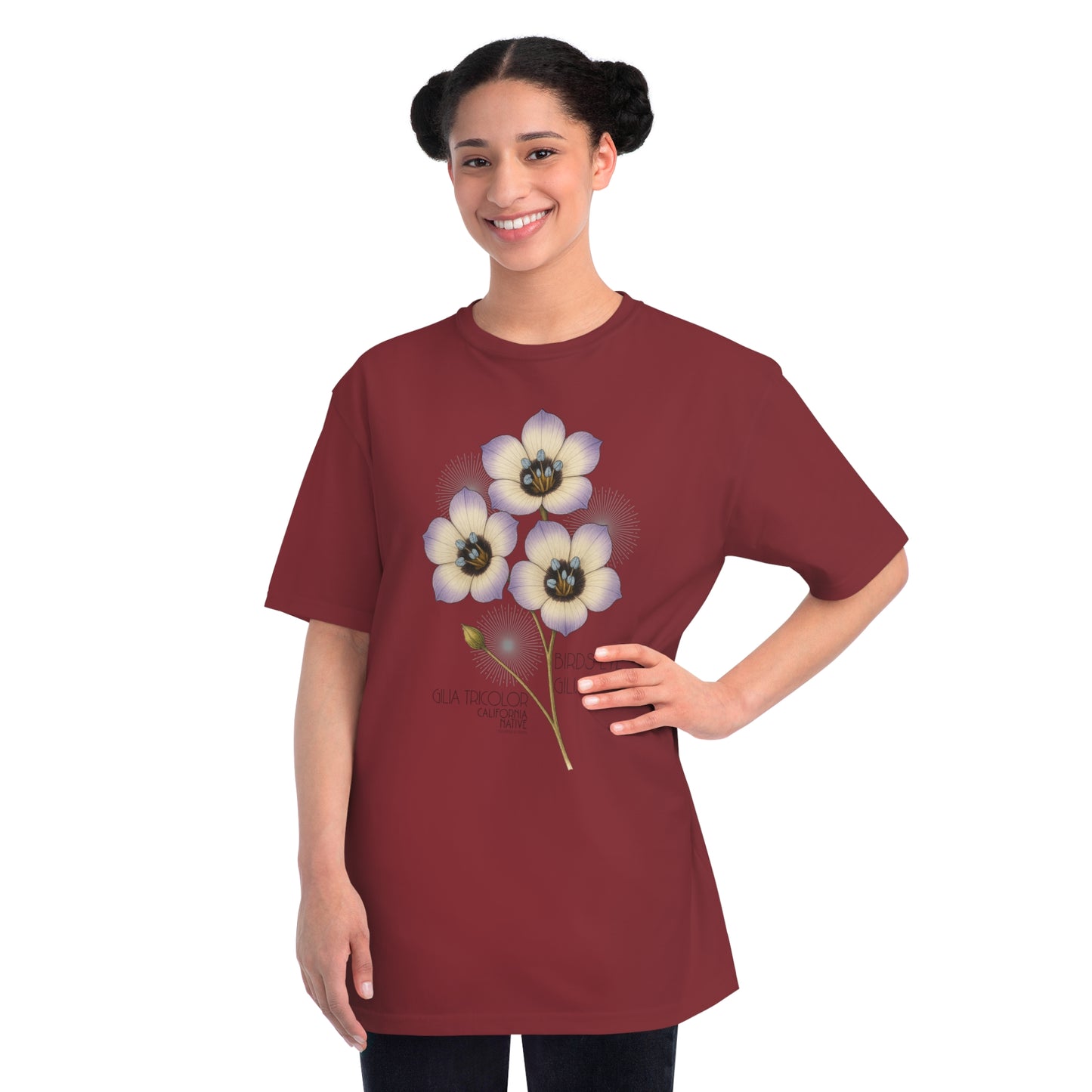 Birds-eye gilia (Gilia tricolor) - Organic Cotton T-Shirt
