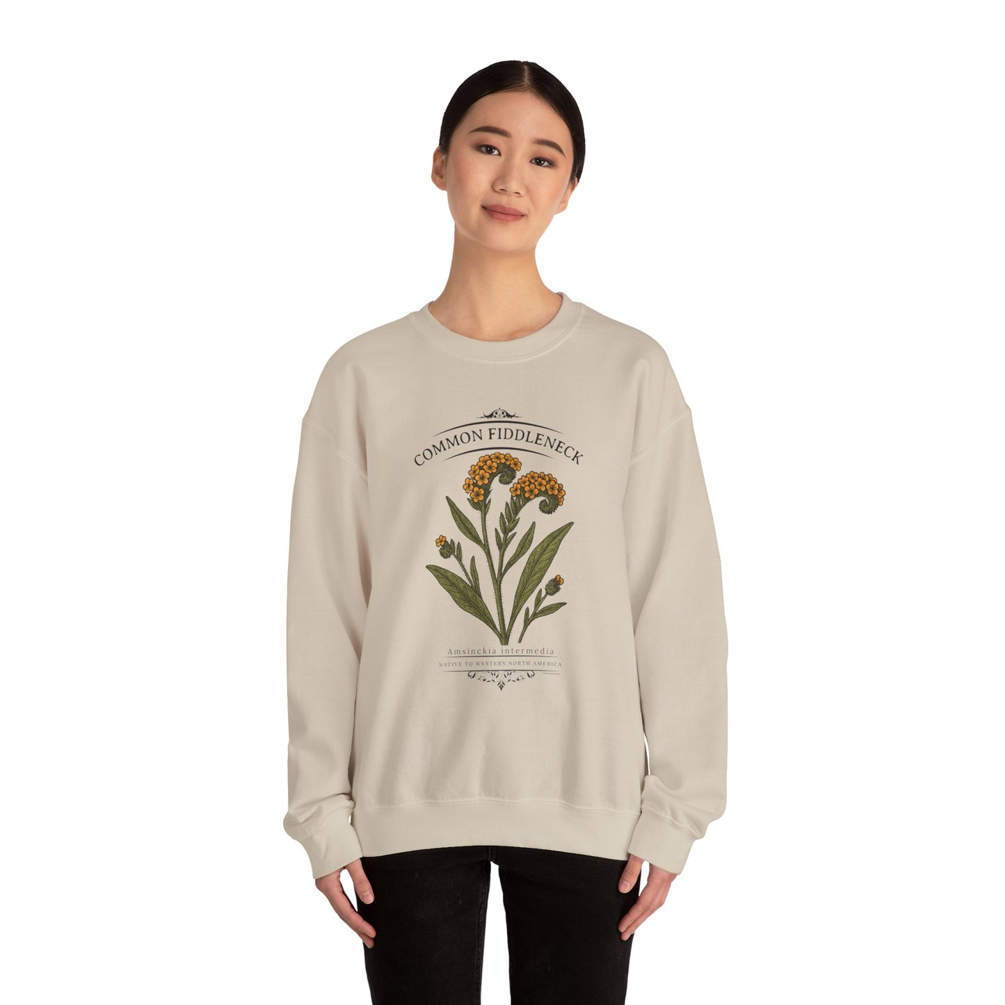 Common Fiddleneck (Amsinckia intermedia) - Crewneck Sweatshirt