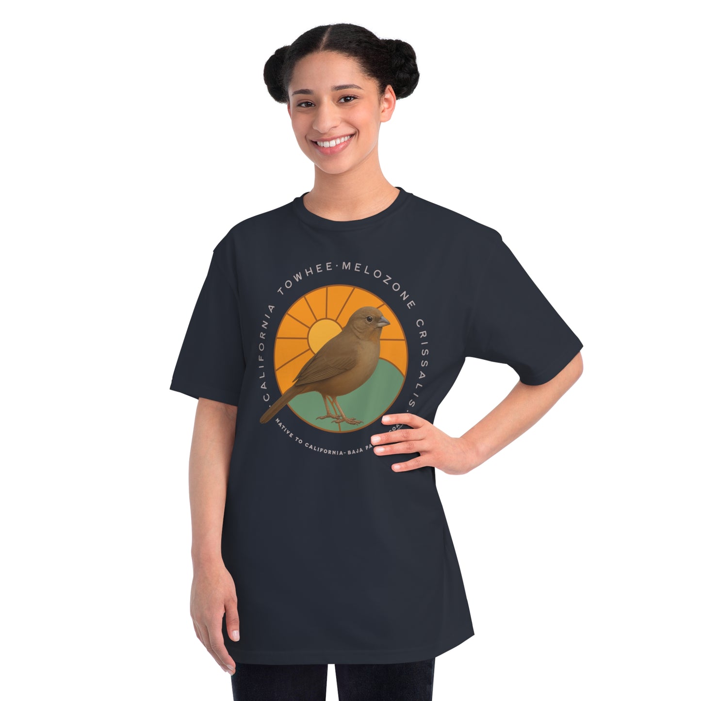 California Towhee (Melozone crissalis) - Organic Cotton T-Shirt