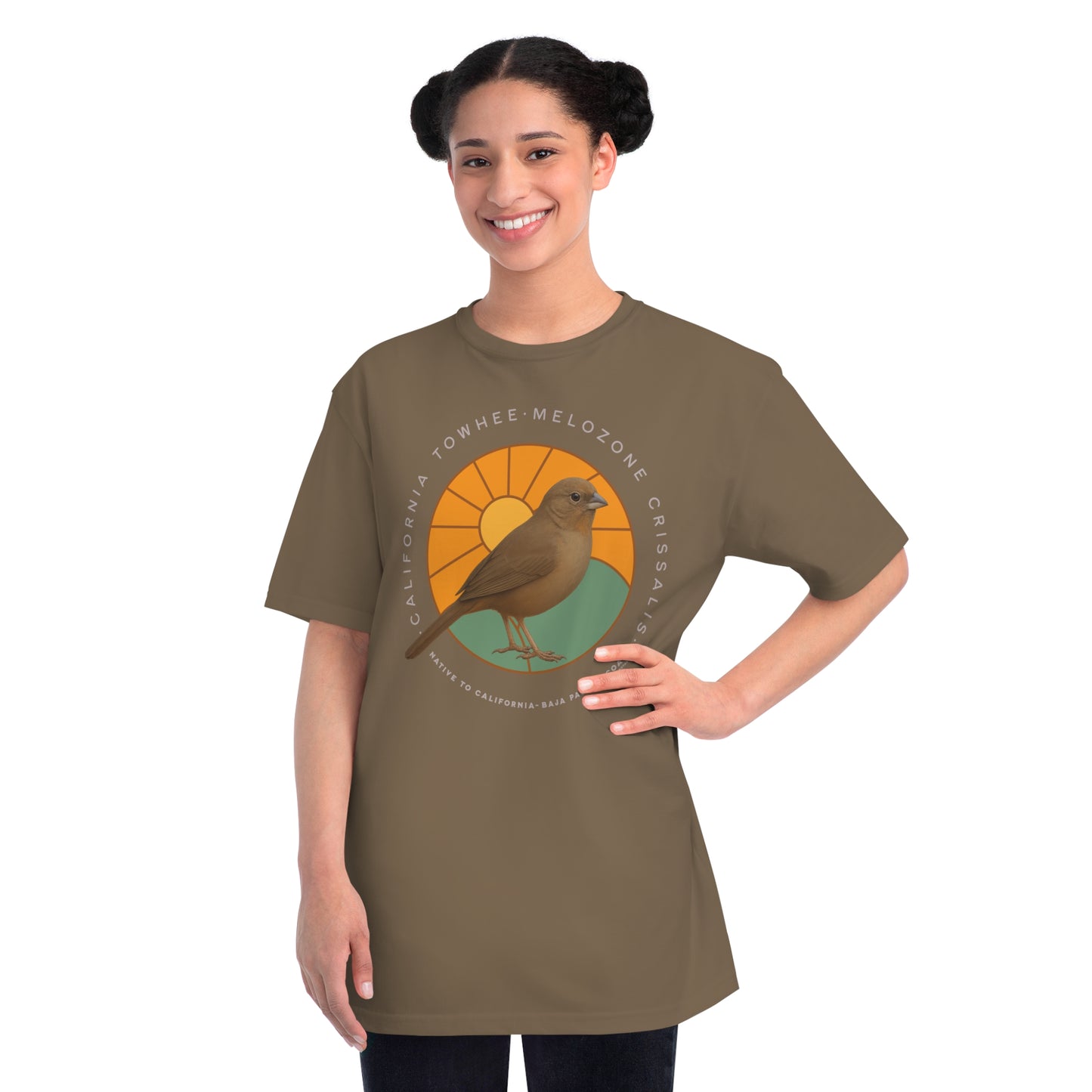 California Towhee (Melozone crissalis) - Organic Cotton T-Shirt