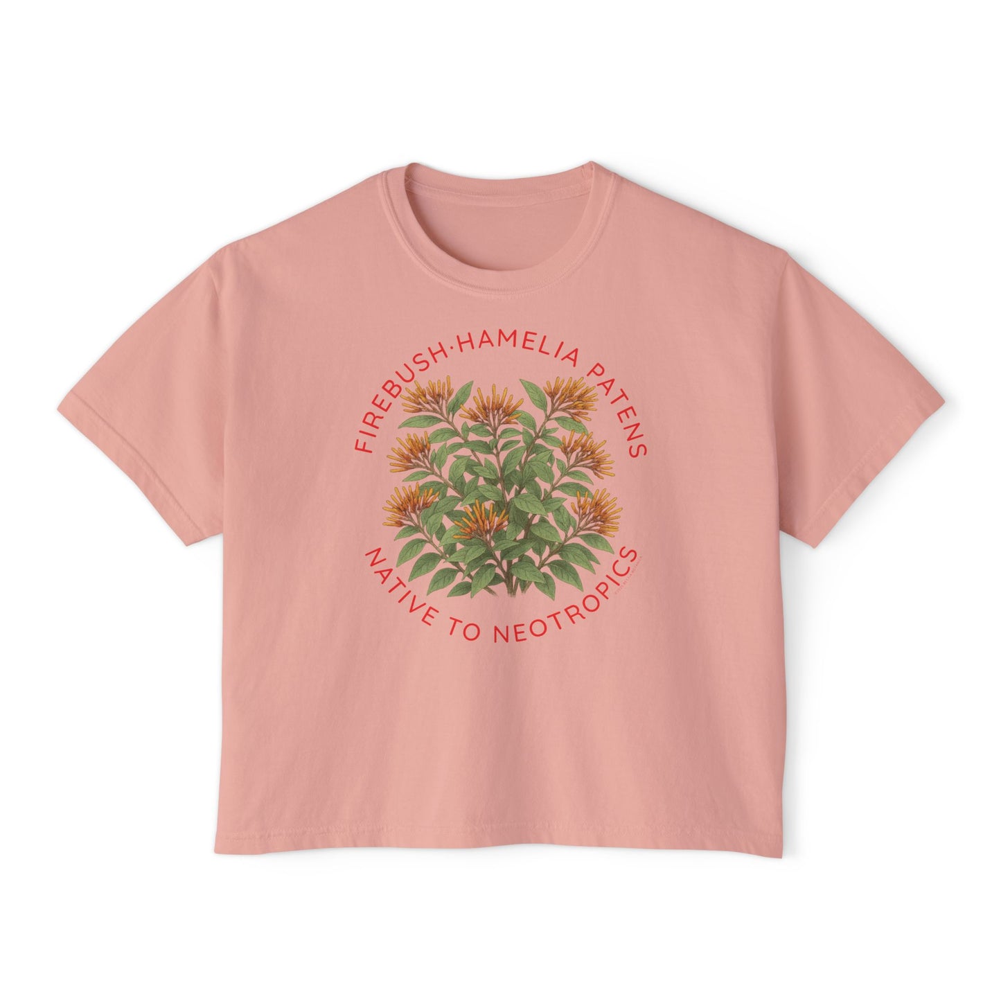 Firebush (Hamelia patens) - Cropped Boxy T-Shirt