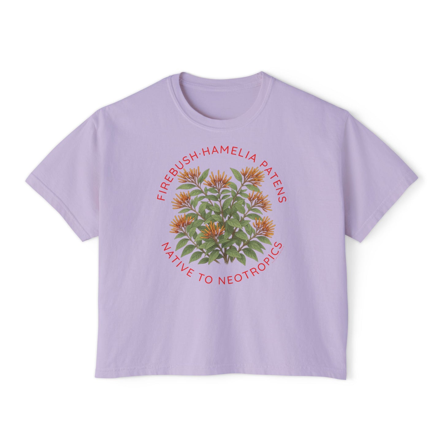 Firebush (Hamelia patens) - Cropped Boxy T-Shirt