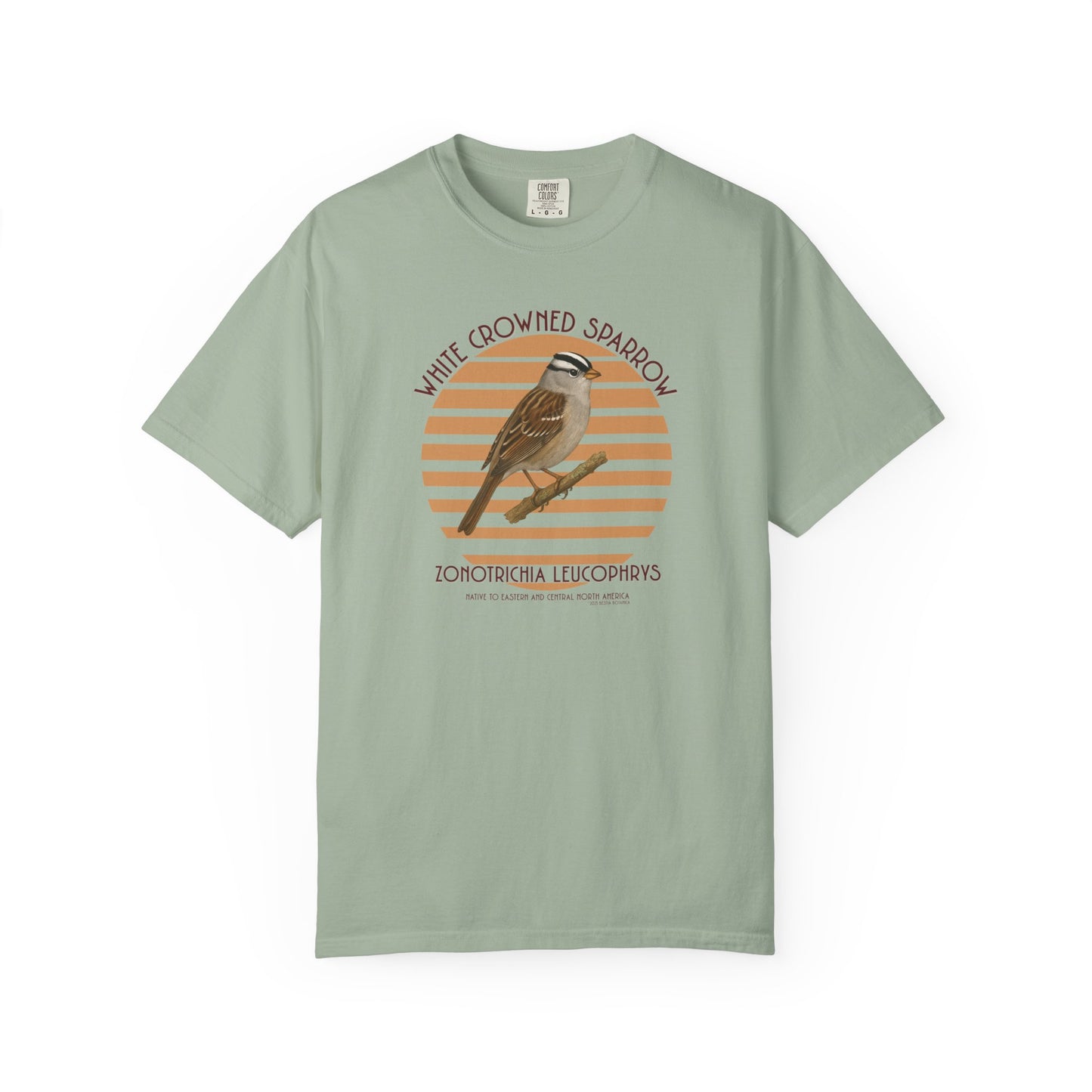 White Crowned Sparrow (Zonotrichia leucophrys) - Garment Dyed Soft T-Shirt