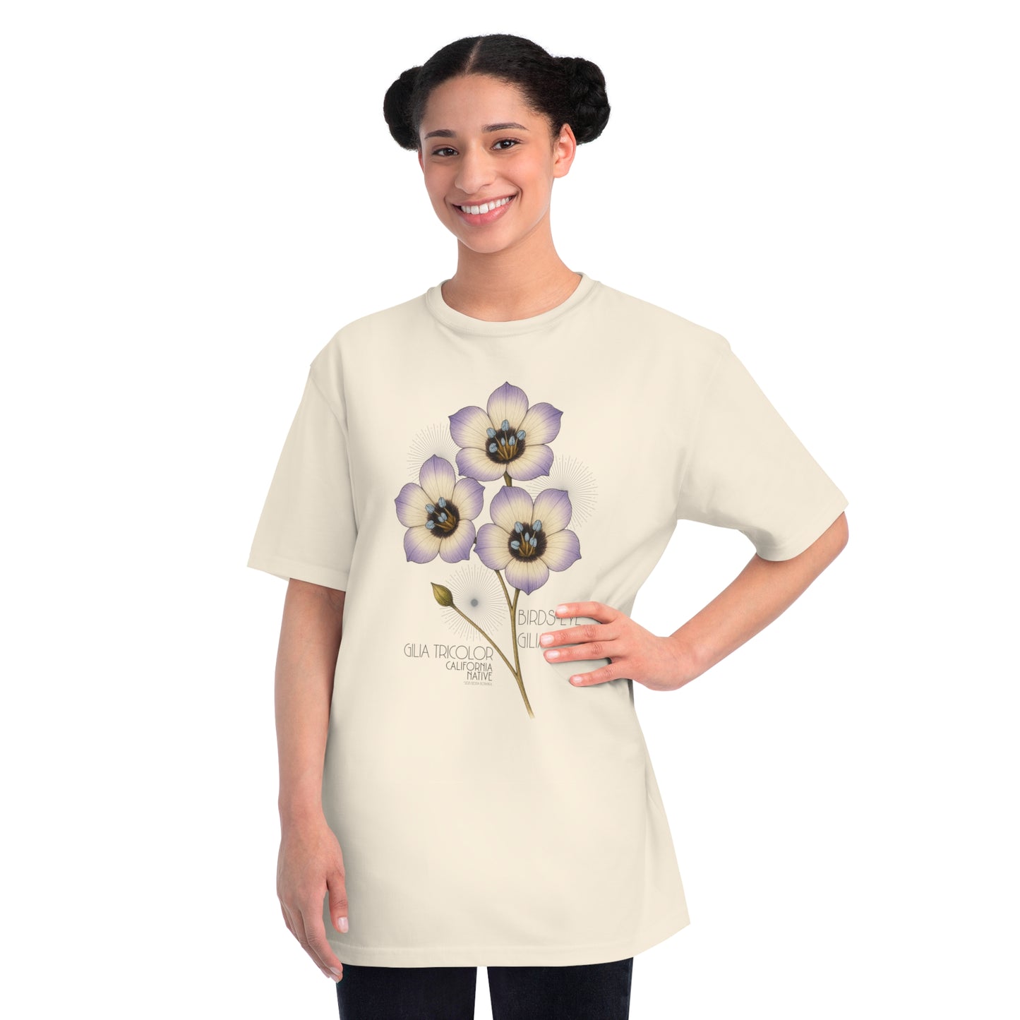 Birds-eye gilia (Gilia tricolor) - Organic Cotton T-Shirt