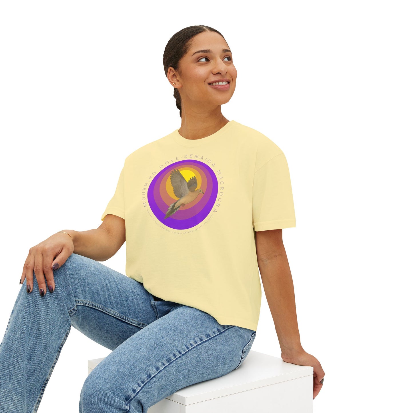 Mourning Dove (Zenaida macroura) - Cropped Boxy T-Shirt