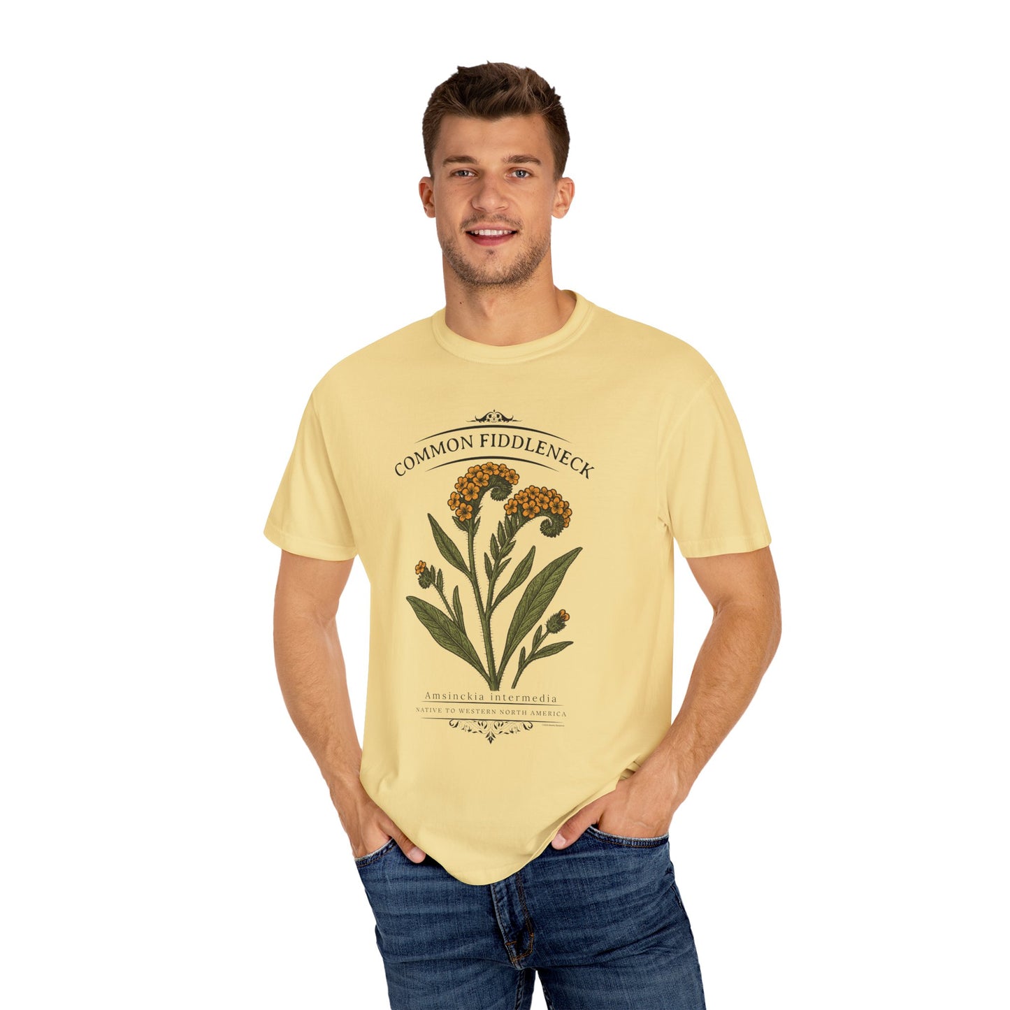 Common Fiddleneck (Amsinckia intermedia) - Garmet Dyed Soft T-Shirt