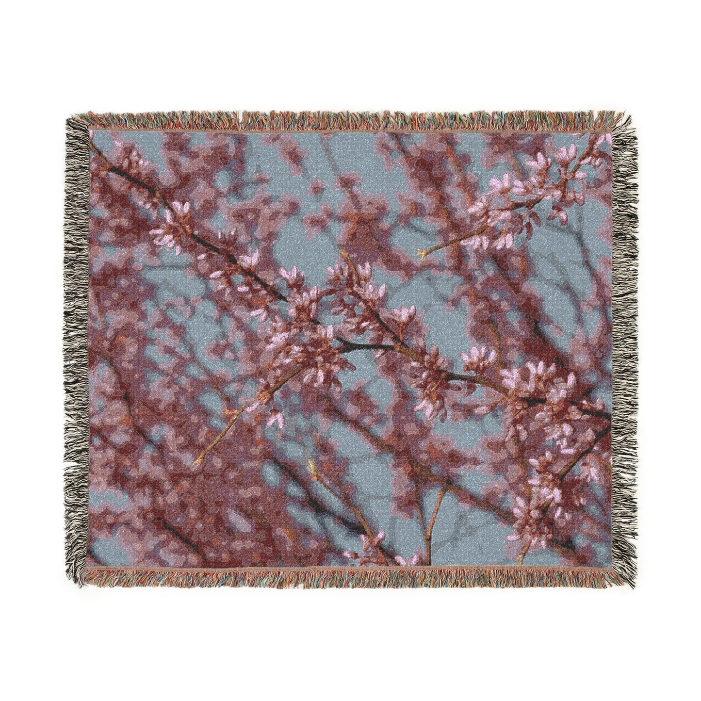 Eastern Redbud (Cercis canadensis) - Woven Cotton Blanket
