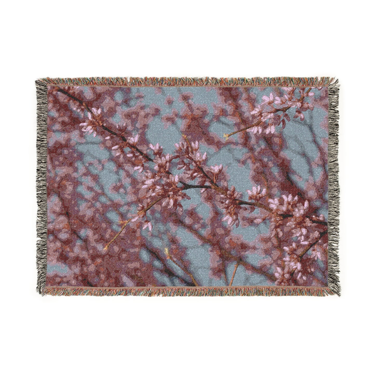 Eastern Redbud (Cercis canadensis) - Woven Cotton Blanket
