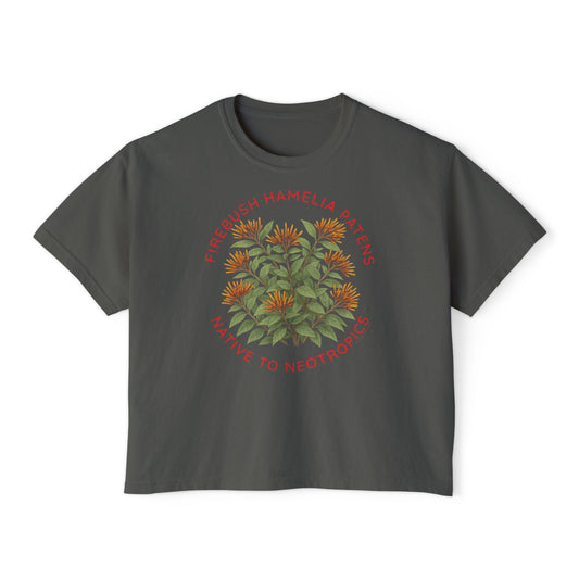 Firebush (Hamelia patens) - Cropped Boxy T-Shirt