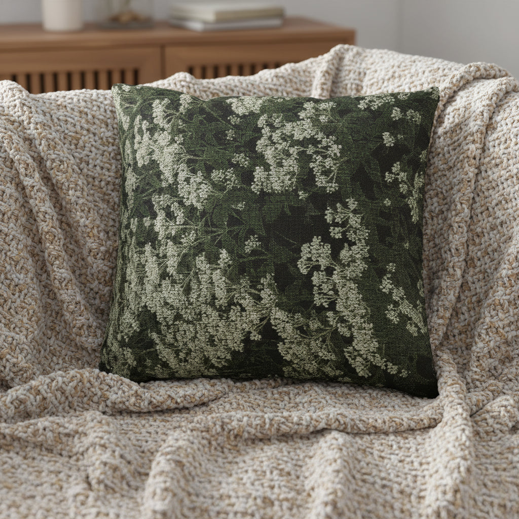 Boneset (Eupatorium perfoliatum) - Woven Decorative Pillow