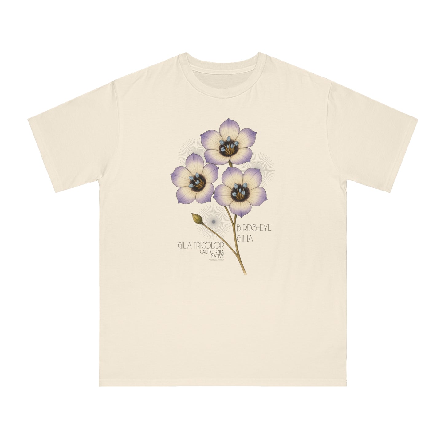 Birds-eye gilia (Gilia tricolor) - Organic Cotton T-Shirt