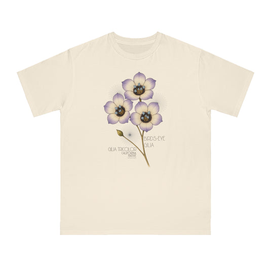 Birds-eye gilia (Gilia tricolor) - Organic Cotton T-Shirt