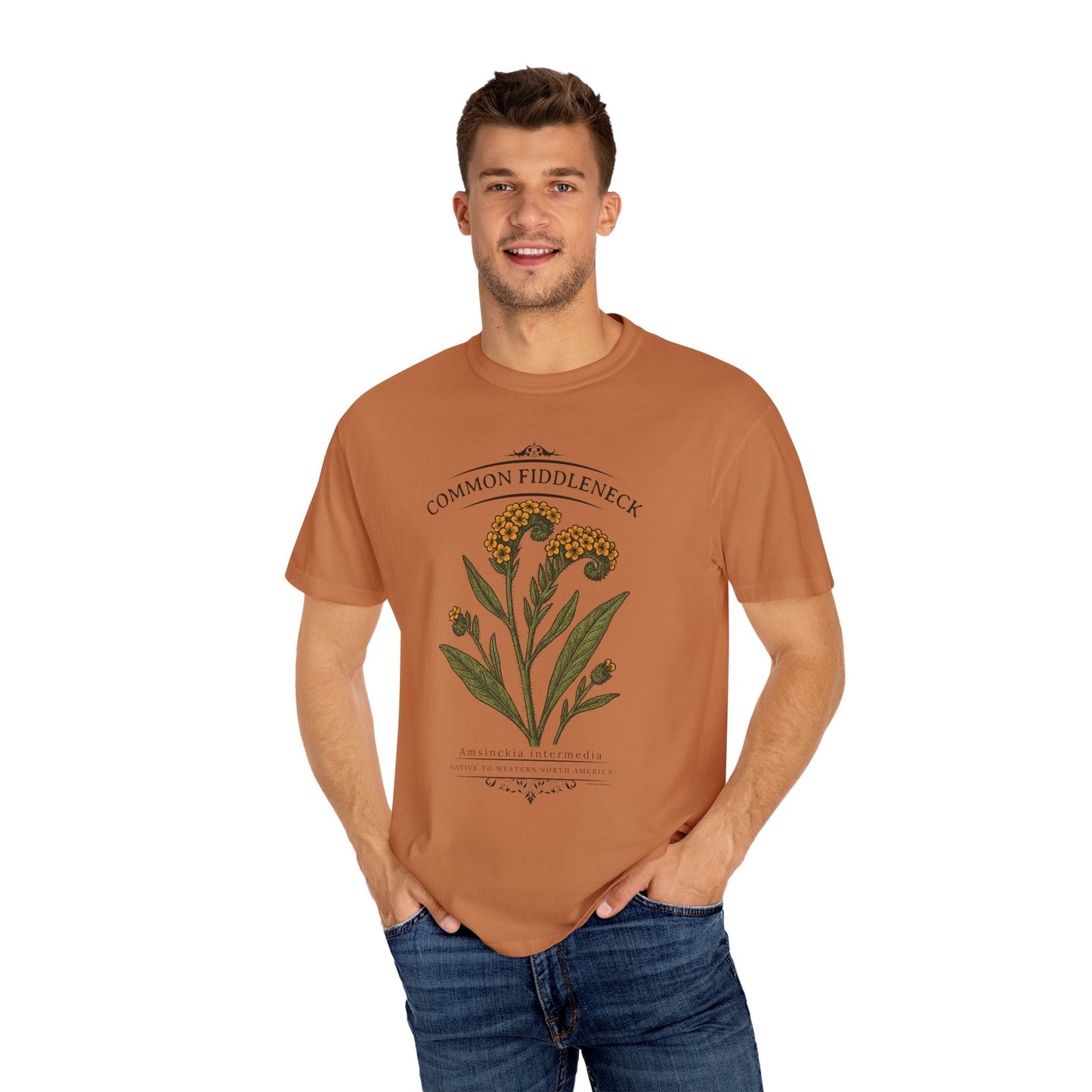 Common Fiddleneck (Amsinckia intermedia) - Garmet Dyed Soft T-Shirt