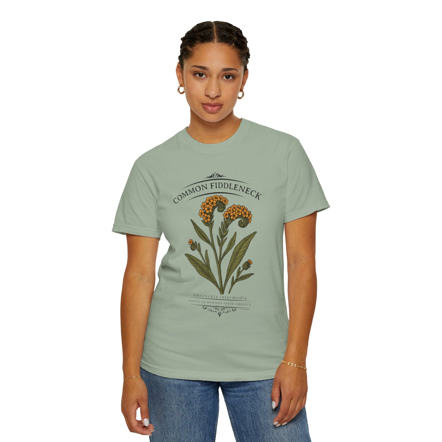 Common Fiddleneck (Amsinckia intermedia) - Garmet Dyed Soft T-Shirt