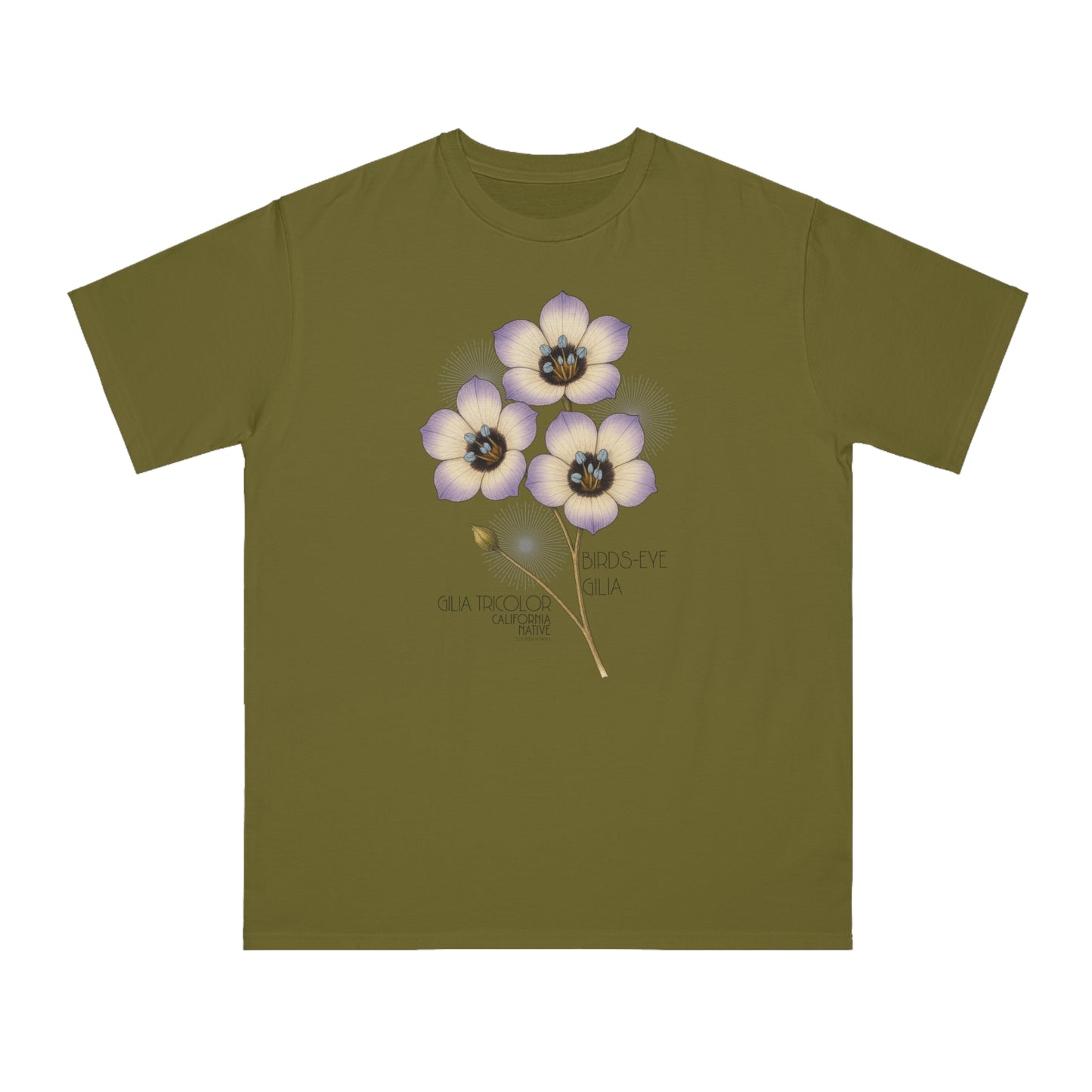 Birds-eye gilia (Gilia tricolor) - Organic Cotton T-Shirt